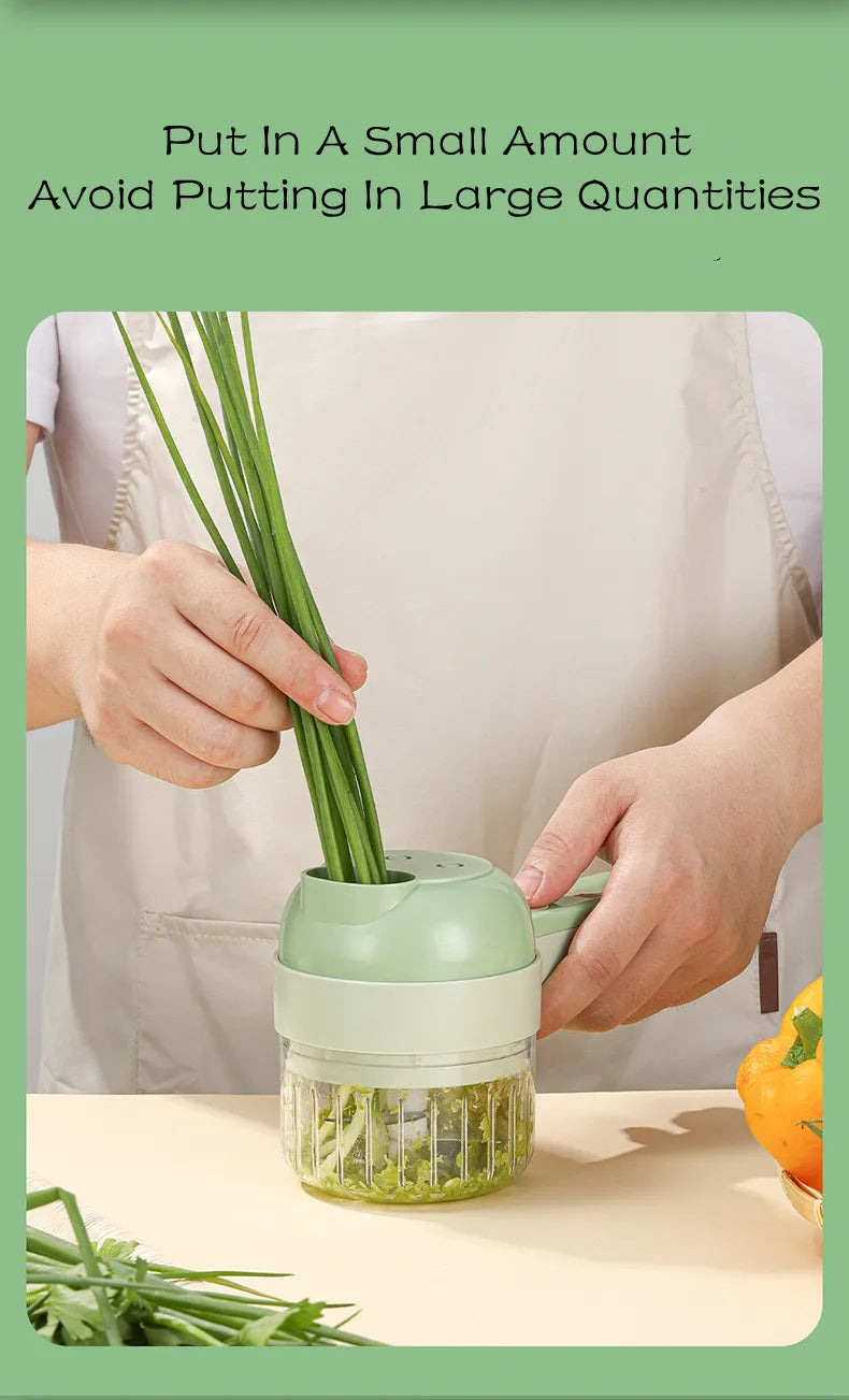 4 In 1 Wireless Electric Vegetable Cutter