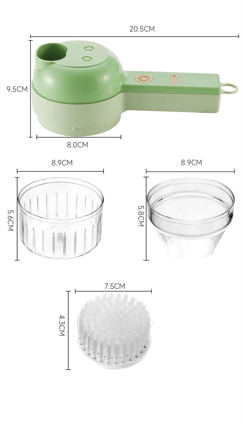 4 In 1 Wireless Electric Vegetable Cutter
