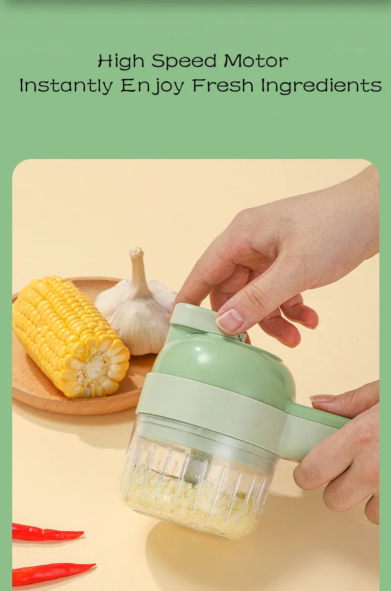 4 In 1 Wireless Electric Vegetable Cutter