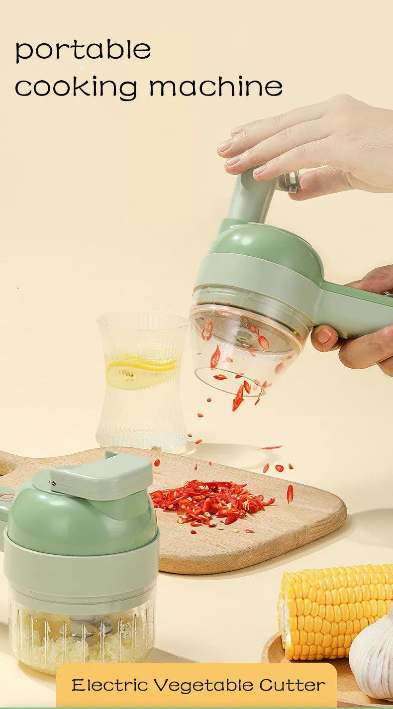 4 In 1 Wireless Electric Vegetable Cutter