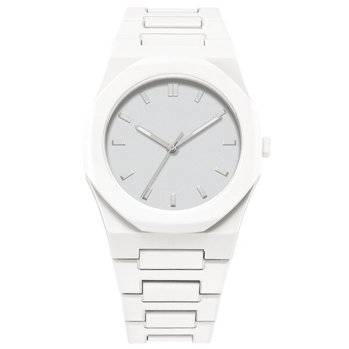Fashionable Black and White Men's Exquisite Business Waterproof Quartz Watch