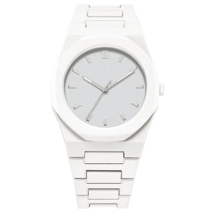 Fashionable Black and White Men's Exquisite Business Waterproof Quartz Watch