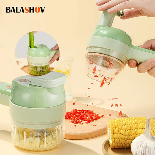 4 In 1 Wireless Electric Vegetable Cutter